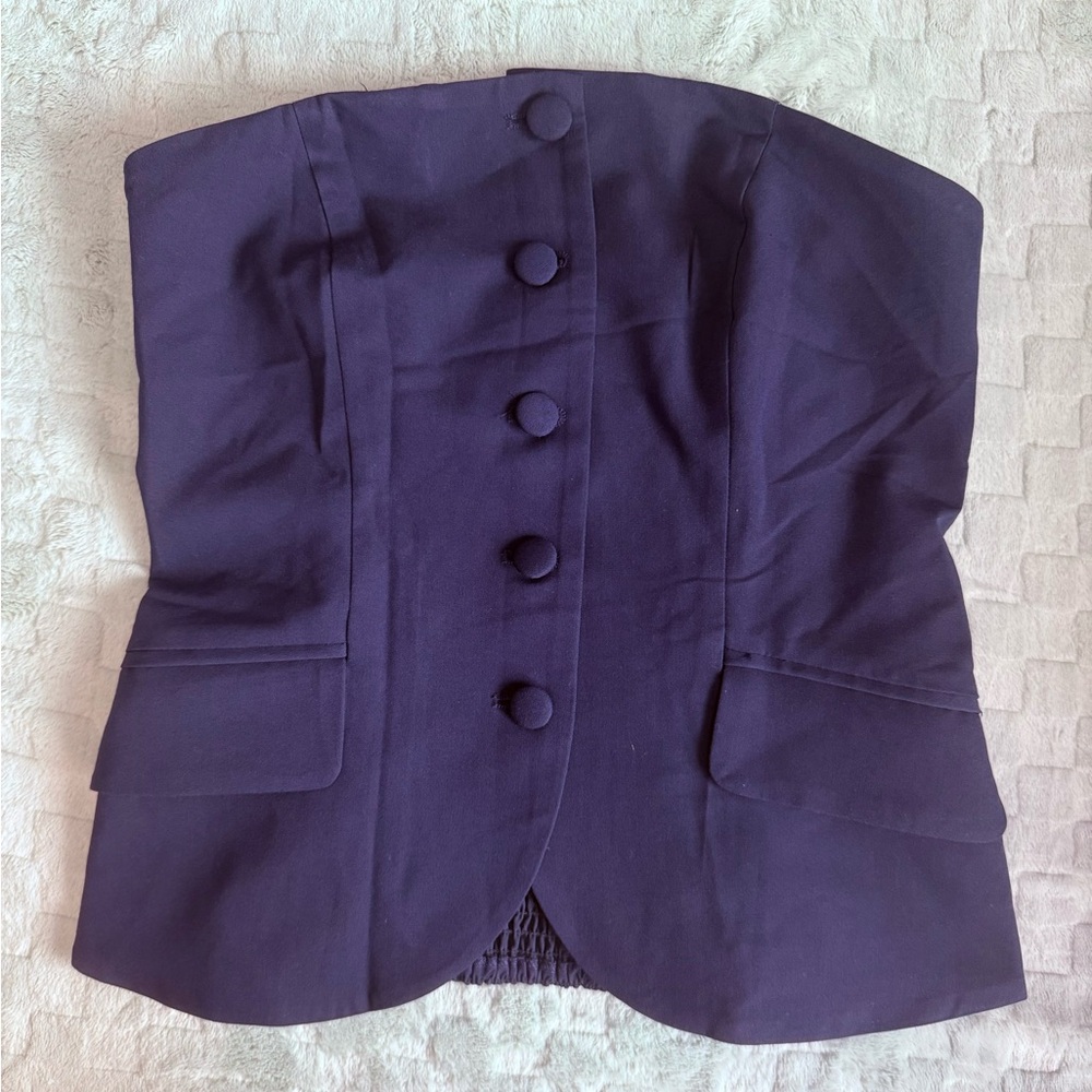 Casual Women's Navy Strapless Blazer